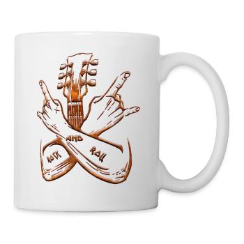 Groupe de musique rock Guitare rétro Heavy Metal vintage - Mug blanc - blanc - Droite