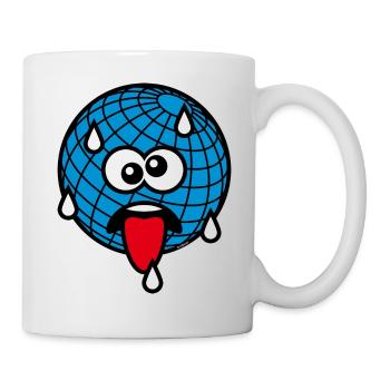 Emoticon / Climate Change / Warming / Earth Day 4C - Mug - white - Right