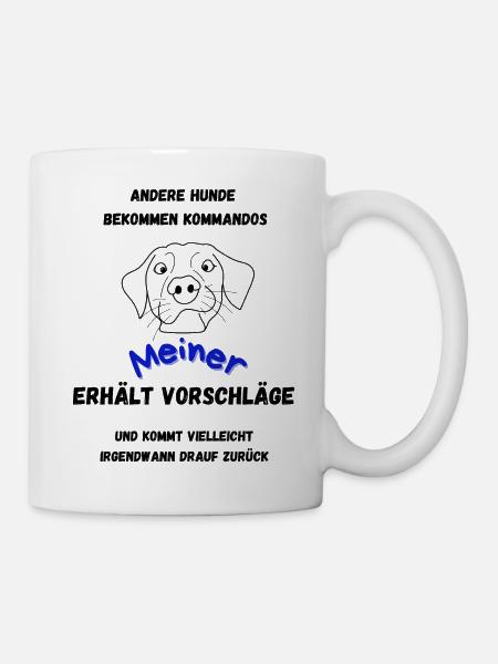 Mein Hund bekommt Kommandos - Tasse - Weiß