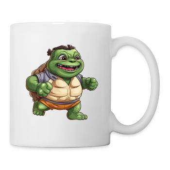 Funny Laughing Turtle - Cheerful Design - Mug - white - Right