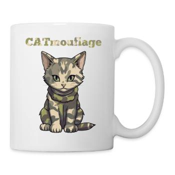 CATmouflage - Tasse - Weiß - Rechts