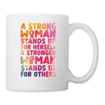 Feminist Watercolor A Strong Woman - Tasse - Weiß - Rechts