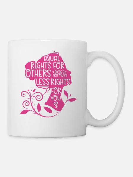 Égalité féministe des droits pour les autres - Mug blanc - blanc