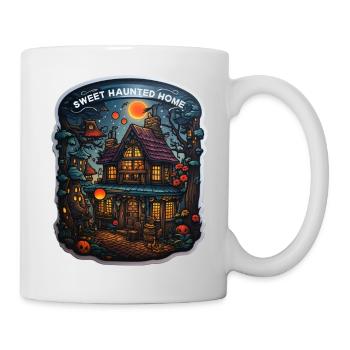 Cute Haunted House Cute Halloween Sticker Pumpkin - Mug - white - Right