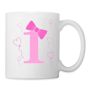 1st birthday girl - Mug - white - Right