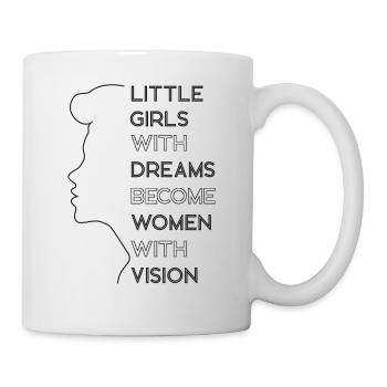 Petites filles féministes avec des rêves - Mug blanc - blanc - Droite