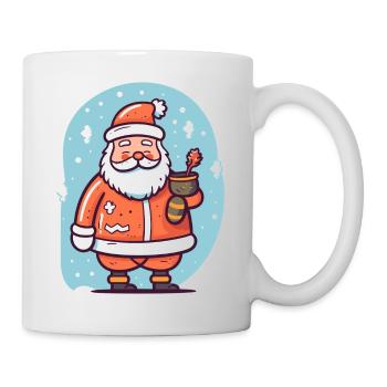 Santa Claus im Schnee - Tasse - Weiß - Rechts