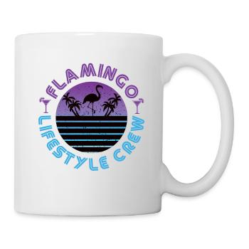 Flamingo Lifestyle Crew - Tasse - Weiß - Rechts