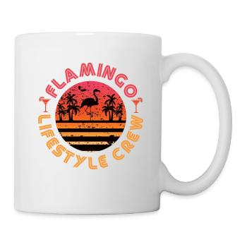 Flamingo Lifestyle Crew - Tasse - Weiß - Rechts
