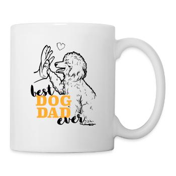 Bester Pudel Papa Pudel - Tasse - Weiß - Rechts