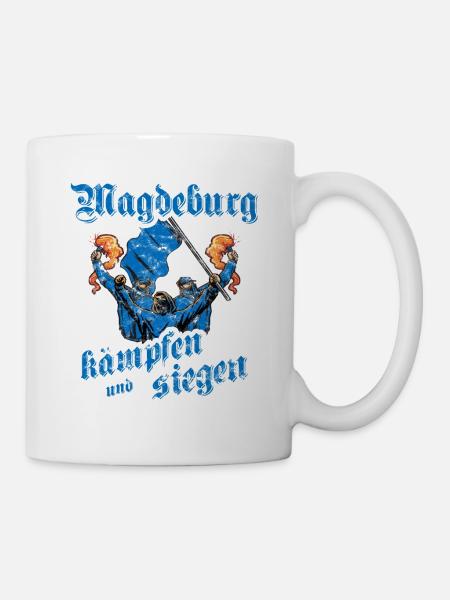 Magdeburg kämpfen und siegen - Tasse - Weiß
