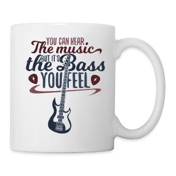 Visuel guitare basse pour musicien à offrir - Mug blanc - blanc - Droite