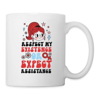 Les féministes respectent mon existence ou - Mug blanc - blanc - Droite