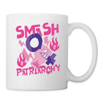 Feminist Smash Patriarchy - Tasse - Weiß - Rechts