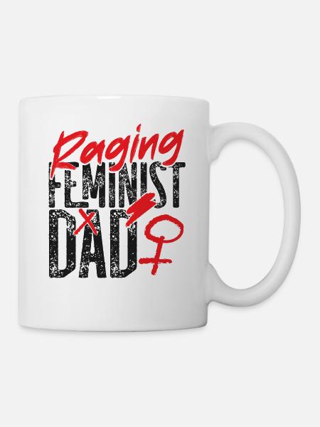 Papa féministe Raging Papa féministe - Mug blanc - blanc