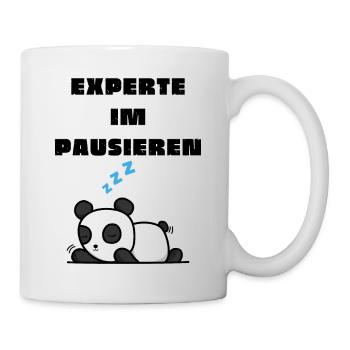Experte im Pausieren - Lustiger Spruch T-Shirt - Tasse - Weiß - Rechts