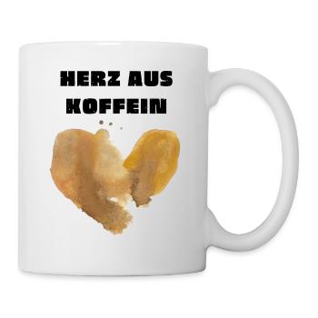 Herz aus Koffein. - Tasse - Weiß - Rechts