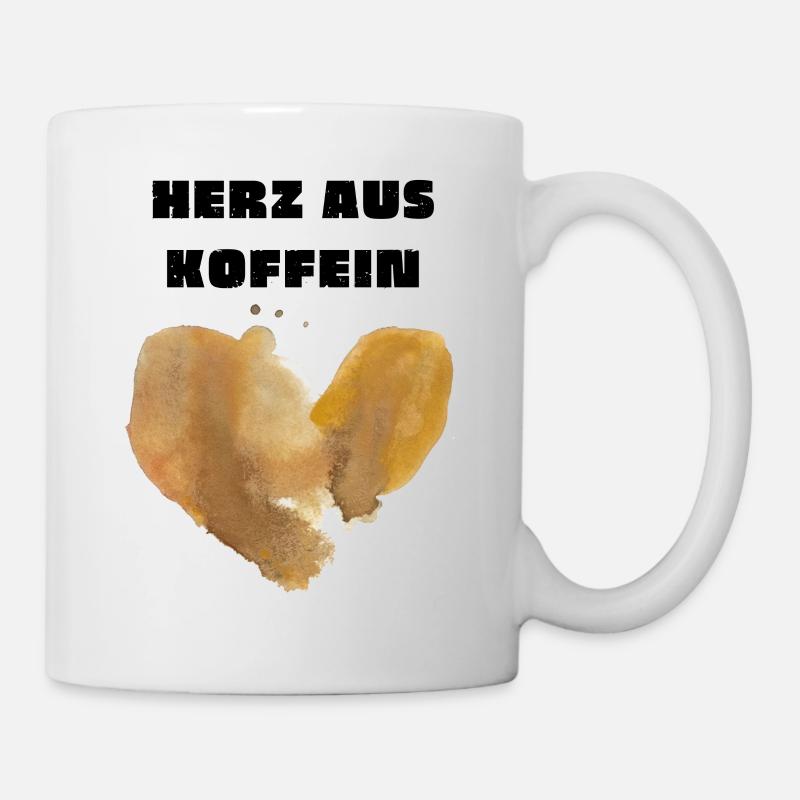 Herz aus Koffein. - Tasse - Weiß
