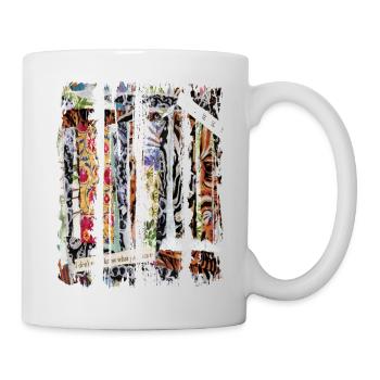 Newspaper Clips Scrapbook Magazines Alphabet Code - Mug - white - Right