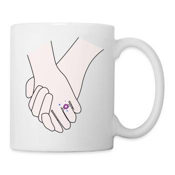 Se tenir la main Journée du mercredi - Mug blanc - blanc - Droite