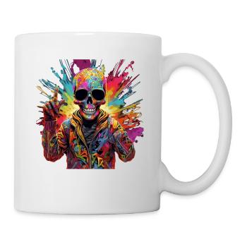 Cooler Skull Totenkopf für deinen coolen Look - Tasse - Weiß - Rechts