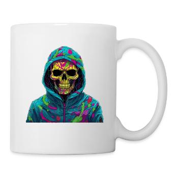 Cooler Skull Totenkopf für deinen coolen Look - Tasse - Weiß - Rechts