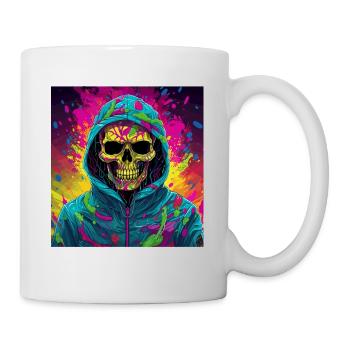 Cooler Skull Totenkopf für deinen coolen Look - Tasse - Weiß - Rechts