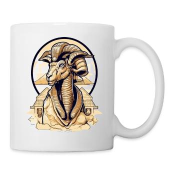 Lokou der ägyptische Widder - Tasse - Weiß - Rechts