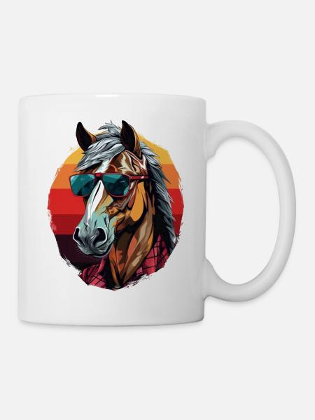 Urban Stallion - Graffiti Style - Mug blanc - blanc