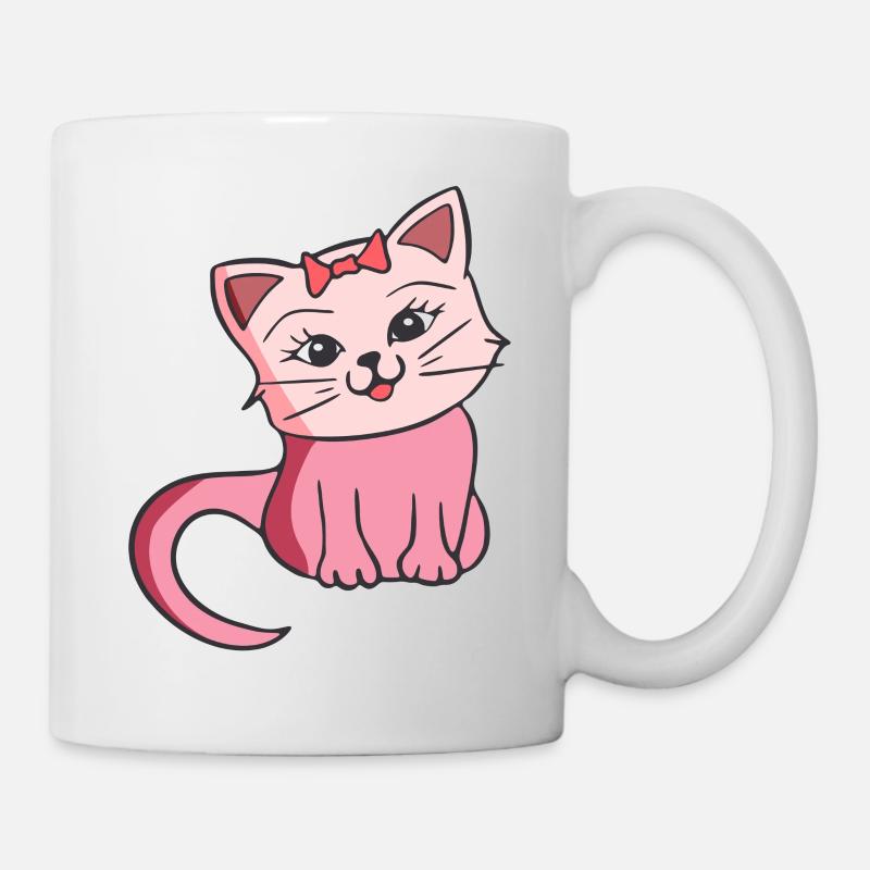 Niedliche Katze - Tasse - Weiß