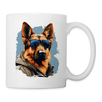 Urban Guardian: Sheepdog street vibes - Mug - white - Right