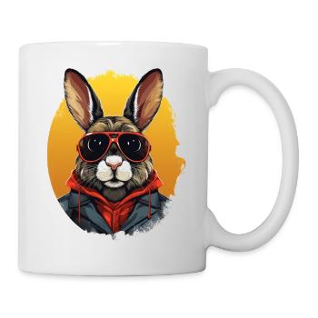 City bouncer rabbit ghost | Rabbit lovers - Mug - white - Right