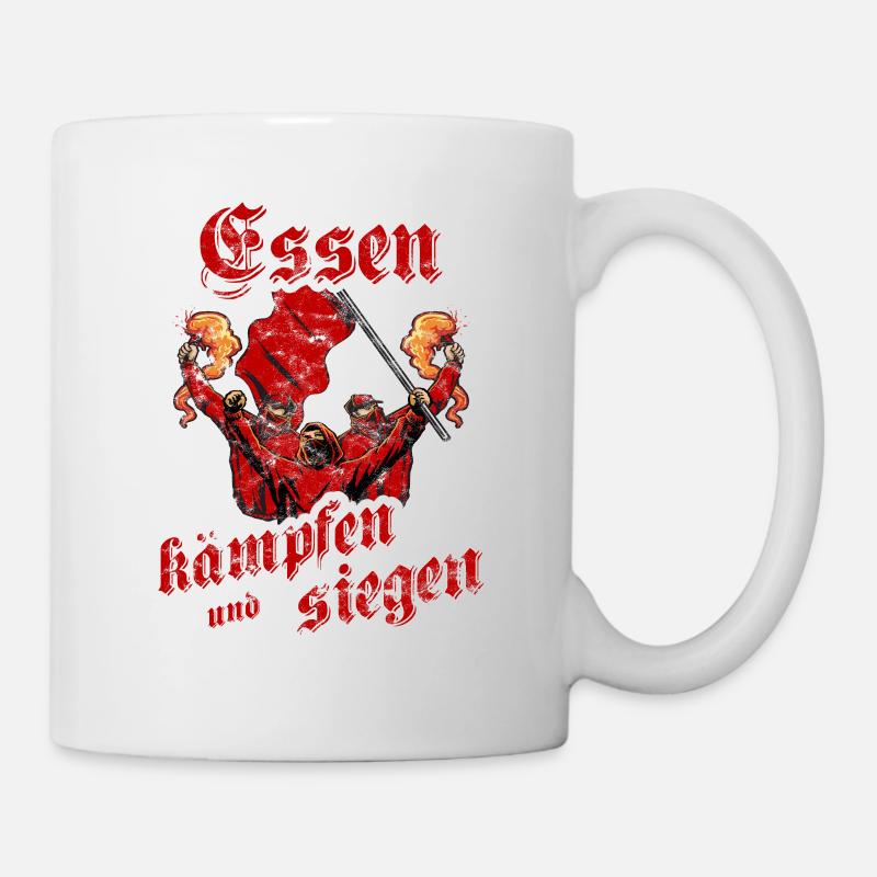 Essen kämpfen und siegen - Tasse - Weiß