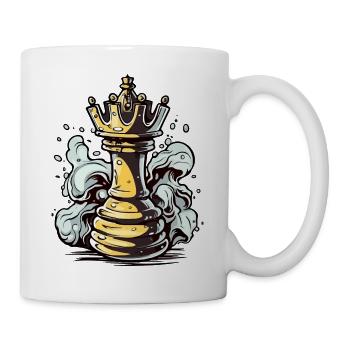 Roi noir sous les projecteurs - Mug blanc - blanc - Droite
