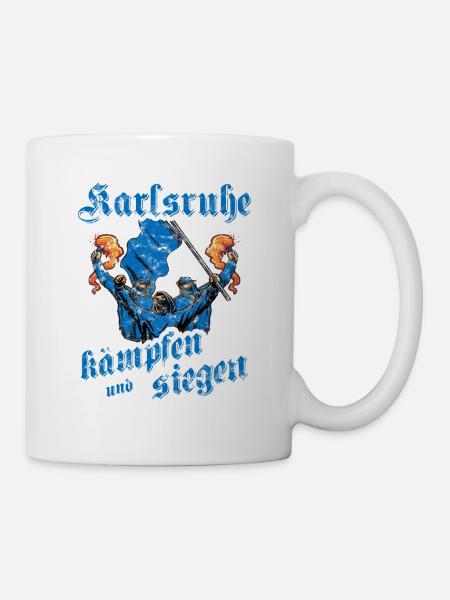 Karlsruhe kämpfen und siegen - Tasse - Weiß