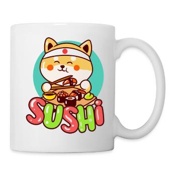 Shiba Inu Chien Sushi Japon Akita I Cadeau - Mug blanc - blanc - Droite