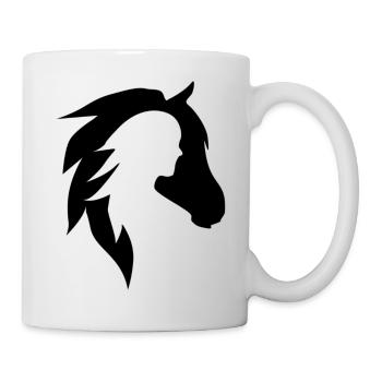 Pferde Motiv Mädchen - Tasse - Weiß - Rechts