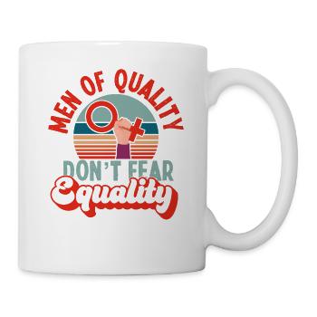 Feminist Retro Men Of Quality - Tasse - Weiß - Rechts