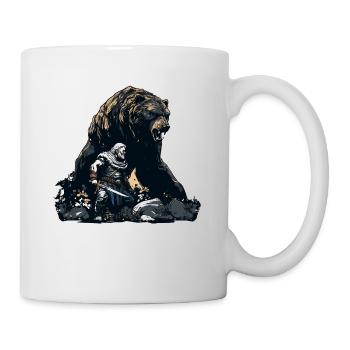 Vikings with a huge bear - Mug - white - Right