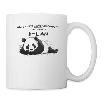Habe heute keine Verbindung Panda E LAN - Tasse - Weiß - Rechts