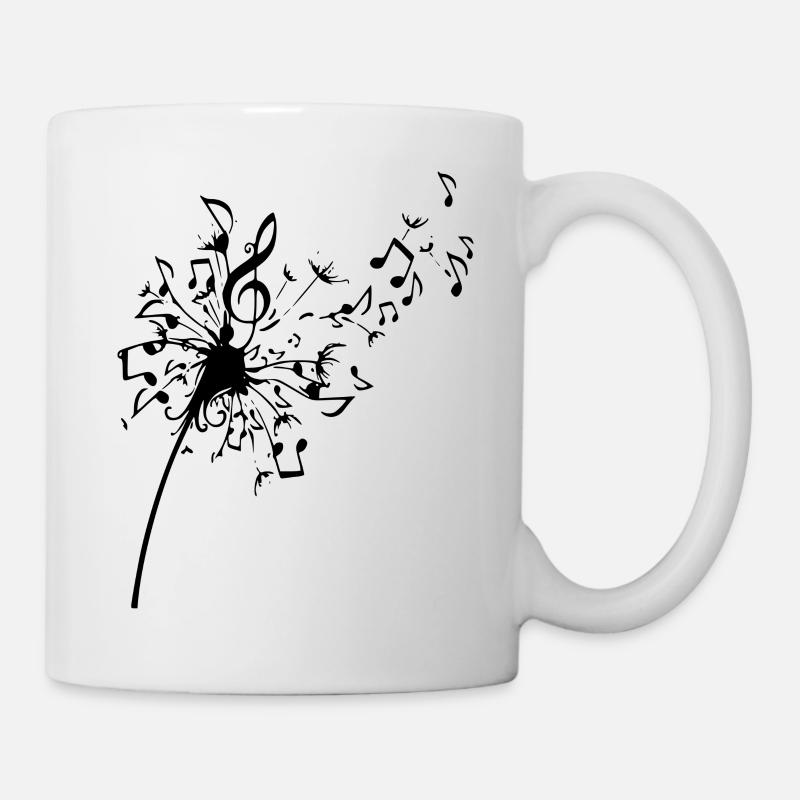 Dandelion musical notes - Mug - white