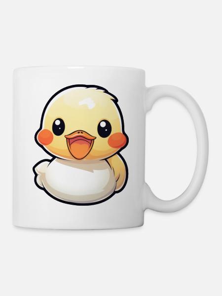süße kleine Ente - Tasse - Weiß