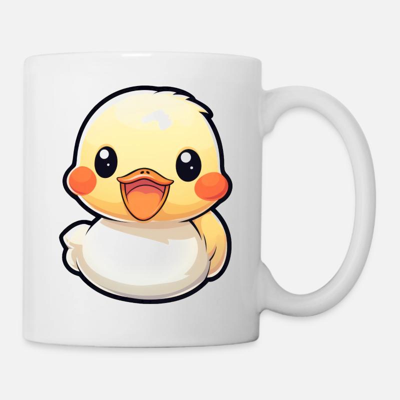 süße kleine Ente - Tasse - Weiß