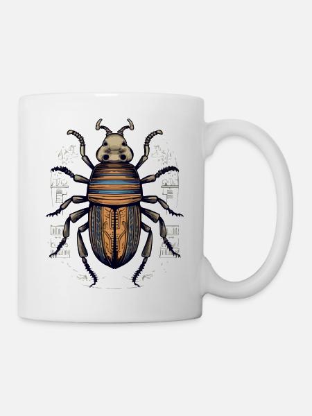 Ägyptischer Insektenkäfer - Tasse - Weiß