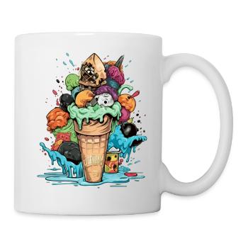 Leckere Eiswaffel - Tasse - Weiß - Rechts