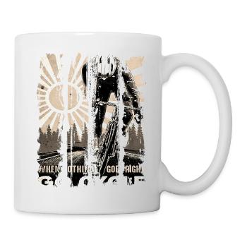 cyclist cycling bmx bike sport mountain biking hobby - Mug - white - Right