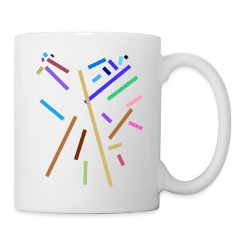 Modèle de traits minimaux - Mug blanc - blanc - Droite