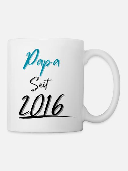 Papa seit 2016 - Tasse - Weiß