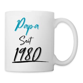 Papa seit 1980 - Tasse - Weiß - Rechts
