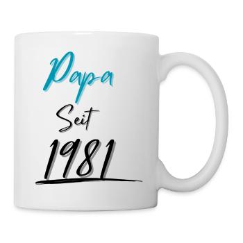 Papa seit 1981 - Tasse - Weiß - Rechts